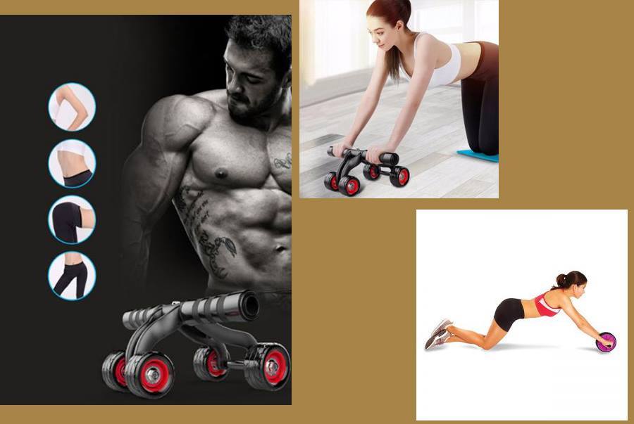 Con Lăn Tập Bụng 4 Bánh