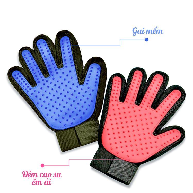 Găng Tay Chải Lông Thú Cưng Chuyên Dụng